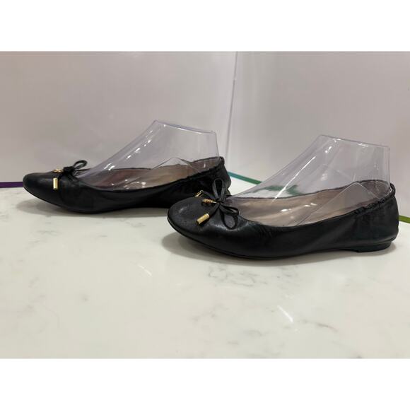 MK Michael Kors Leather Ballet Flats Black Classic Size 7M - Picture 4 of 10